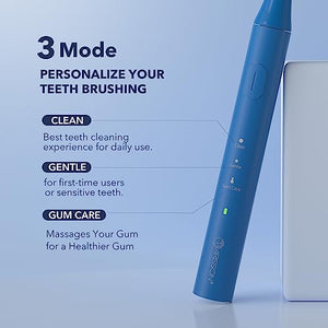 ARISSON Sonic Electric Toothbrush for Adults and Kids, 40,000 VPM Power Toothbrush, 1.5H Fast Charge Ultrasonic Electric Toothbrushes with 2 Minutes Smart Timer, 1.6 Oz Travel Toothbrush, Azure Blue