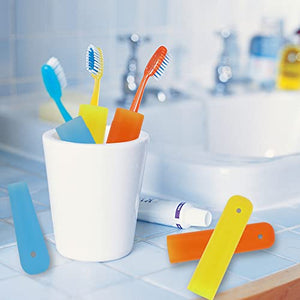 Cllayees 6 Pcs Travel Toothbrush Case Holder, Breathable Portable Toothbrush Container, Multiple Color Clear Toothbrush Holder for Home Trip Camping