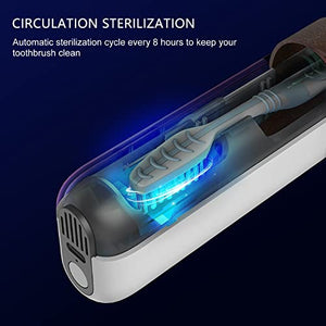 StarWin Portable UV Toothbrush Sanitizer Travel Case UV-C LED Sterilization and Rechargeable Sterilizer Box Cleaner Holder Fits Most Electric Toothbrush Heads and Manual Toothbrushes (1 Pack)