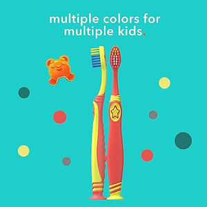 Colgate hum Smart Manual Kids Toothbrush, hum Kids Toothbrush With Phone Stand, App Makes Brushing Fun, Child-Size Brush Head With Extra Soft Bristles, Coral