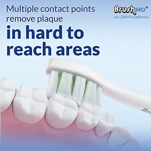 Brushmo Replacement Toothbrush Heads for Philips Sonicare DiamondClean HX6063, White, with Hygienic Caps, 8 Pack, Fits Philips Sonicare Electric Toothbrush