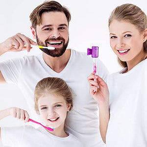 4 Pack Travel Toothbrush Head Covers Toothbrush Protector Cap Brush Pod Case Protective Portable Plastic Clip for Household Travel, Camping, Bathroom, School, Business (Clear, Orange, Purple, Pink)