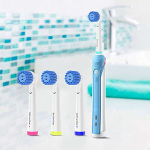 8 Pack Sensitive Gum Care Replacement Brush Heads Compatible with Oral B Electric Toothbrush. Soft Bristle for Superior and Gentle Clean