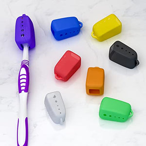 Lapfoon 8 Packs Toothbrush Covers, Silicone Toothbrush Covers Caps for Electric Toothbrush Replacement Head & Manual Toothbrush, Toothbrush Travel Essentials
