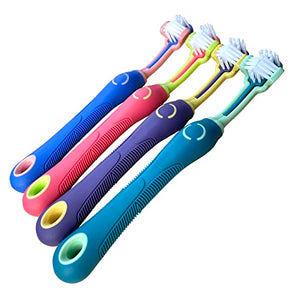 OperSeven Dog Toothbrushs,Tooth Brushs Suitable for Pet,Dog Teeth Care Cleaning Mouth,Three Sided Design for Easy Teeth Cleaning