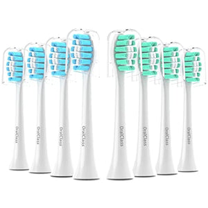 OralClass Replacement Toothbrush Heads Compatible with Sonicare Toothbrushes, Medium Soft Electric Brush Head Refills for Philips Sonic Care Click on Handles 4100 5100 HX6250 C G W 2 3 Series, 8 Pack