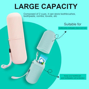 UCEC Toothbrush Travel Case, Portable Travel Toothbrush Holder Case, Toothbrush Case Set for Camping, Traveling, Home, School, Business, Bathroom, 2 Pack (Green, Pink)