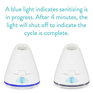 TAO Clean Germ Shield UV Sanitizer – Universal Cleaning Station that Accommodates all Manual and Electric Toothbrushes, Travel Friendly, Kills 99.9% of Germs