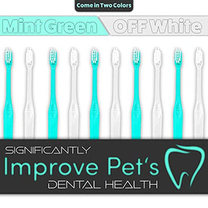 H&H Pets Dog Toothbrushes from Large to Small| Best Professional Dog Cat Toothbrush Series with Many Design & Size Options Breeds - 4 Count - Single Head (Mini)