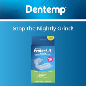 Dentemp Protect-It Custom Fit Grinding Mouth Guard 8 Pack for Grinding Teeth at Night - Night Guards for Teeth Grinding & Sleep