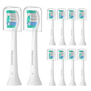 Pisonicleara Replacement Toothbrush Heads Compatible with Philips Sonicare(10 Pack), Brush Heads for Hx6920, 4100 2 Series, HX9023 Hx6240 Hx6610 Snap on Electric Tooth Brush Refill