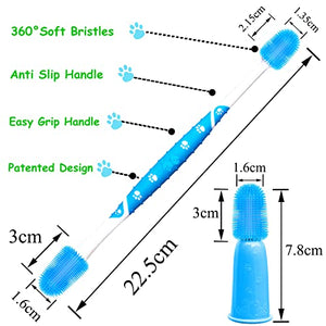 PenVinoo 360 ° Dog Toothbrush Pet Toothbrush 360 ° Finger Toothbrush Small to Large Dog