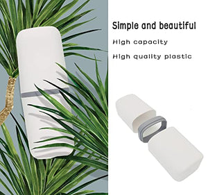 SietDESEO Toothbrush Travel Case, Travel Toothbrush Cup Holder Portable Toothbrush Travel Container Portable Toothpaste Storage Travel Toothbrush Holder for Camping Business School Trip Home