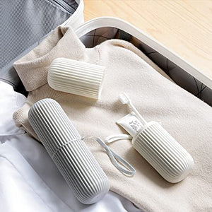 Toothbrush Cup Portable Toothbrush Holder Multifunction Travel Cup Organizer Toothbrush Case and Carrier for Bathroom School Business Trip 2Pack