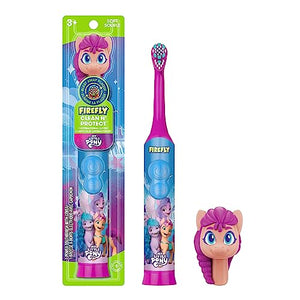 FIREFLY Clean N' Protect My Little Pony Power Toothbrush with 3D Character Cover, Soft Bristles, Battery Included, Ages 3+