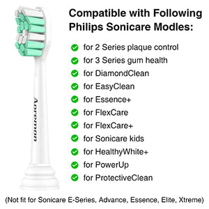 Aoremon Replacement Toothbrush Heads for Philips Sonicare - Compatible with Sonicare 4100 5100 C1 C2 HX9023/65 Replacement Heads, 10 Pack