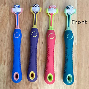 OperSeven Dog Toothbrushs,Tooth Brushs Suitable for Pet,Dog Teeth Care Cleaning Mouth,Three Sided Design for Easy Teeth Cleaning