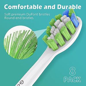 GottaShine Replacement Toothbrush Heads for Philips Sonicare Replacement Heads, Compatible with Phillips Sonicare Replacement Brush Heads, Fits Philips Sonicare Toothbrush, Aseptic Packing, 8 Pack