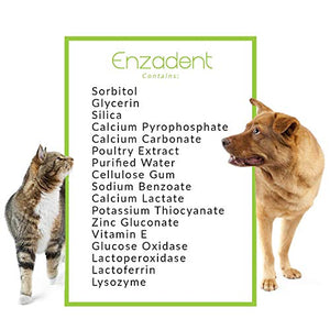 Vetoquinol Enzadent Enzymatic Toothpaste Kit + Fingerbrush & Dual-End Toothbrush for Cats & Dogs – 3.2 oz, Poultry Flavor – Oral Dental Care Kit: Removes Plaque, Polishes Teeth & Freshens Breath