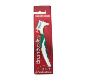 Val-Clean 20201 Concentrated Denture Cleaner & Brush Buddies Denture Brush Assorted Colors