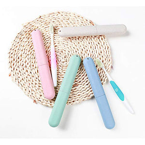 4 Pack Travel Toothbrush Case, NEXCURIO Portable Breathable Toothbrush Holder for Travel/Camping/School/Home
