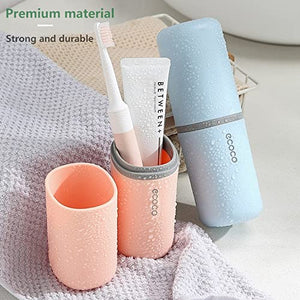 ZWCEGND Toothbrush Travel Case, Multifunctional Dustproof Toothbrush Cover, Portable Toothbrush Holder,Suitable for Business Camping Travel or Daily Use(Pink)