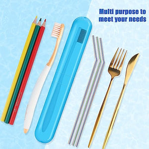 4 Pack Toothbrush Cases Travel Toothbrush Holder Portable Toothbrush Container Case Plastic Toothbrush Carrier Cover Case Toothbrush Protector for Traveling, Bathroom, School, Home, Camping