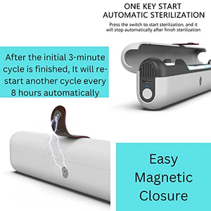 UV Toothbrush Sanitizer and Holder - Portable Toothbrush Holder Sanitizer, Toothbrush Cleaner Sanitizer UV, Toothbrush Sterilizer with UV Light, Sanitizing Toothbrush Holder