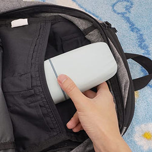 Toothbrush Cup Toothbrush Holder with Cover Travel Boothbrush Holder Portable Toothbrush Case and Carrier for Bathroom School Business Trip (Light Blue)