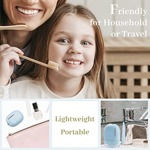 MONESAO Toothbrush Sanitizer, UVC Toothbrush Sterilizer Covers with Holder, Rechargeable Travel Home Toothbrush Cleaner Case for All Electric and Manual Toothbrushes (Blue)