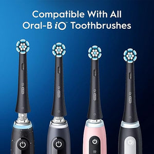 Oral-B iO Gentle Care Replacement Heads, Electric Toothbrush Brush Heads, Black, 4 Count