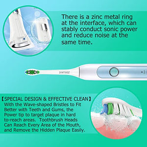 Zekuavi Replacement Brush Head Compatible with Phillips Sonicare Electric Toothbrush, Toothbrush Heads Fits for Philips Sonicare Protective Diamond Expert Daily 4100 5100 6100 1100 6500, White 12Pcs