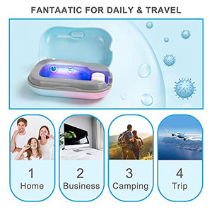 TAISHAN UV Sanitizer Toothbrush Case，Rechargeable Portable Mini Travel Toothbrush Holder,Fits All Toothbrushes for Both Electric and Manual Toothbrushes,Safety Feature, for Home and Travel