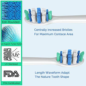 Toothbrush Replacement Heads, Compatible with All Phillips Sonicare Snap-On Electric Toothbrushes