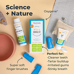 Oxyfresh Premium Pet Dental Kit for Dogs & Cats – Easy Solution for Pet Fresh Breath, Clean Teeth, Control Plaque & Tartar – Vet Formulated Pet Toothpaste, 4oz + Water Additive, 16oz Kit