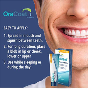 OraCoat XyliGel 2 PACK Soothing Dry Mouth Moisturizing Relief Gel with Xylitol, Sugar Free, for Dry Mouth, Stimulates Saliva Production, Non-Acidic, Daytime and Night Time Use