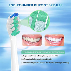 Replacement Toothbrush Heads for Philips Sonicare：10 Pack Soft Replacement Electric Brush Head Compatible with Phillips Sonicare Plaque Control Snap-on