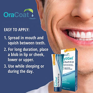 OraCoat XyliGel 1 Pack Soothing Dry Mouth Moisturizing Relief Gel with Xylitol, Sugar Free, for Dry Mouth, Stimulates Saliva Production, Non-Acidic, Daytime and Night Time Use