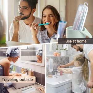 2 Packs Toothbrush Case, Lapfoon Toothbrush Travel Holder for Manual Toothbrushes, Toothbrush Travel Essentials, Travel Size Containers for Toothbrushes