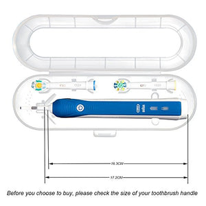 Nincha Portable Replacement Plastic Electric Toothbrush Travel Case for Oral-B Pro Series (Transparent)