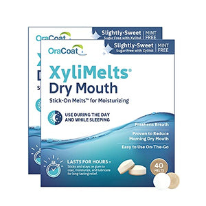 XyliMelts for Dry Mouth, Mint-Free, 80-Count Box