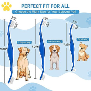 VVHOMIFE Comfort Grip Canine Toothbrush for Small Dogs - Ergonomically Designed for Easy Dental Care of Small Dogs and Cats Canine Teeth Cleaning - S