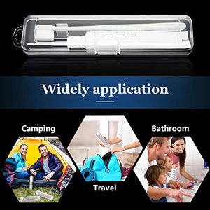 2 Pack Travel Size Toothbrush Case Holder Portable Clear Toothbrush and Toothpaste Storage Container Hard Plastic Transparent Toothbrush Carrying Box for Traveling