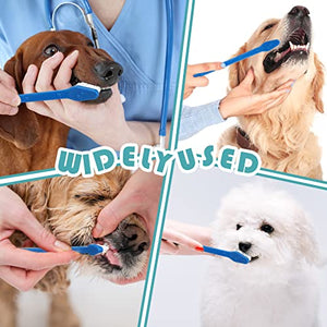 200 Pieces Dog Toothbrush Double Headed Dog Cat Pet Toothbrush Long Handle Dog Tooth Brushing Kit Soft Bristles Pet Toothbrush for Dogs Cat Puppy and Most Pets Teeth Cleaning Dental Oral Care (Blue)
