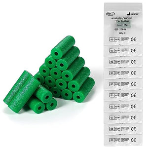 20 Pcs Chewie For Invisalign Aligners, Aligner Tray Seaters For Invisible Braces, Dental Aligner Trays Seater Chewie, Orthodontic Aligners Teeth Chompers Scented Mint Flavor Pack Of 2 (Unscented)