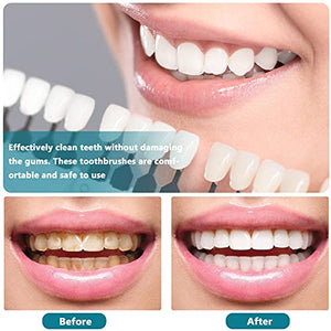 Healifty 4 Pcs Hard Denture Brush Double Sided Toothbrush Multi- Layered Bristles Fake Teeth Cleaning Brush Denture Care (Green)