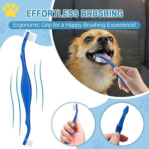 VVHOMIFE Comfort Grip Canine Toothbrush for Small Dogs - Ergonomically Designed for Easy Dental Care of Small Dogs and Cats Canine Teeth Cleaning - S