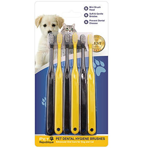 Pet Republique Mini Toothbrush for Cats and Dogs - Cat Toothbrush, Small Dog Toothbrush - Designed for Cat, Kitten, Puppy, and Small Dog Like Chihuahuas, Yorkshire, and Poodle (3 or 6 Count) (3)