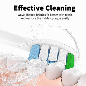 USHON Replacement Toothbrush Heads for Philips Sonicare Replacement Heads, Brush Heads Compatible with Phillips Sonicare Snap-on Electric Tooth Brushes, 8 Pack