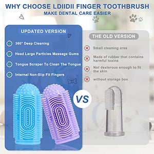 LDIIDII Dog Toothbrush Dog Tooth Brushing Kit 4Pack Dog Finger Toothbrush for Dog Teeth Cleaning&Dog Dental Care,Cat Toothbrush Dog Tooth Brush Puppy Toothbrush Pet Toothbrush